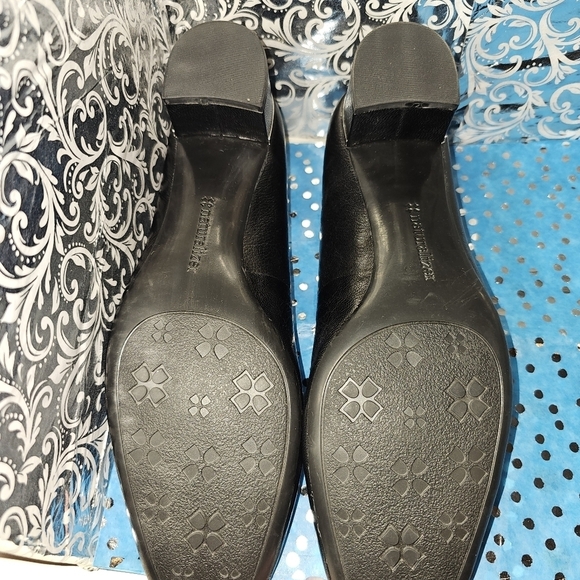 NATURALIZER WANDA GENUINE LEATHER N5 COMFORT BLACK SHOES LOW HEELS 8N - Picture 3 of 6